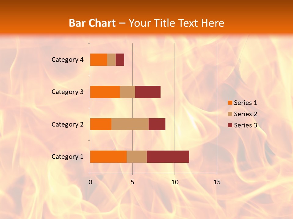 Burning Fire Close-Up, May Be Used As Background PowerPoint Template