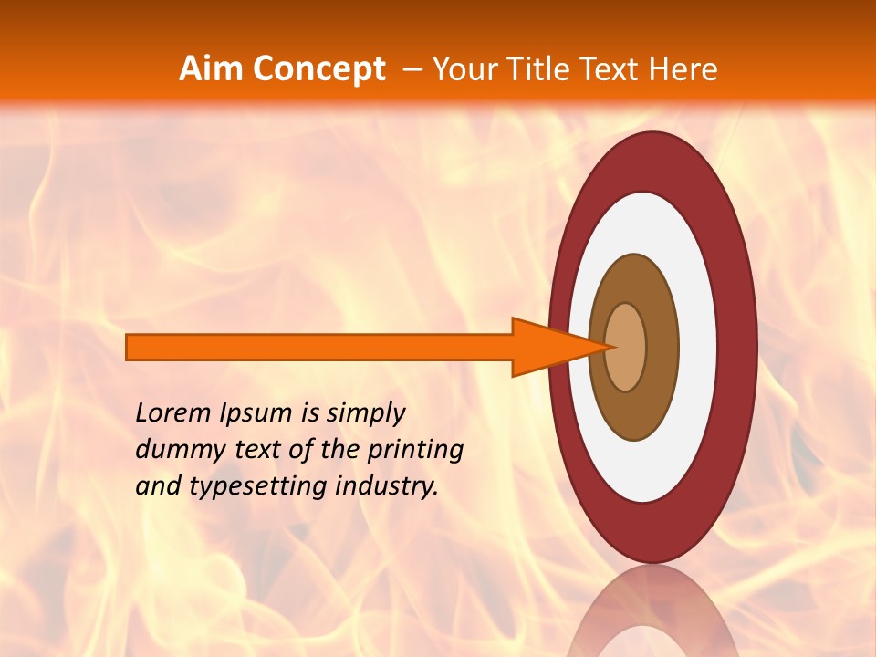 Burning Fire Close-Up, May Be Used As Background PowerPoint Template