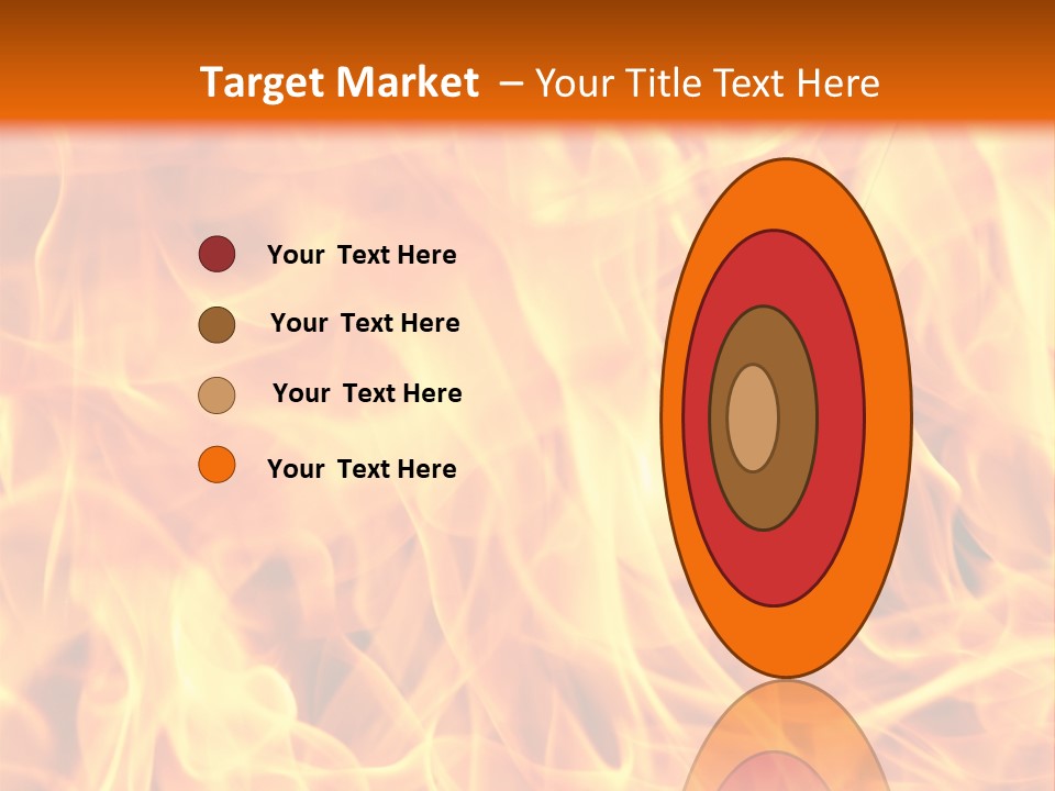 Burning Fire Close-Up, May Be Used As Background PowerPoint Template