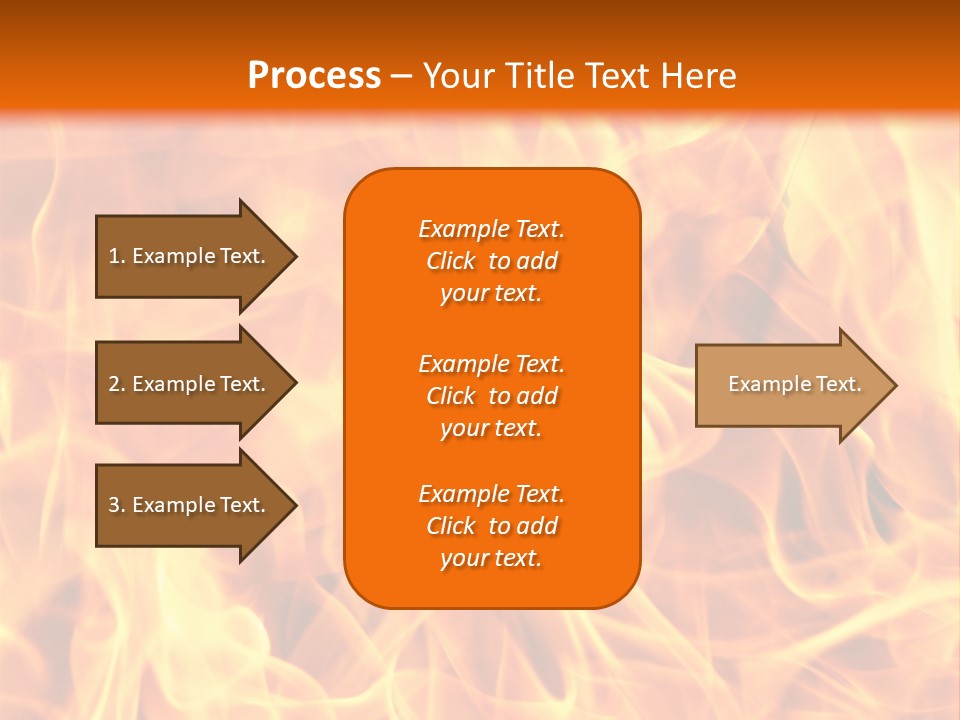 Burning Fire Close-Up, May Be Used As Background PowerPoint Template
