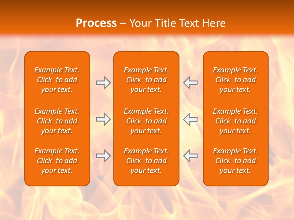 Burning Fire Close-Up, May Be Used As Background PowerPoint Template