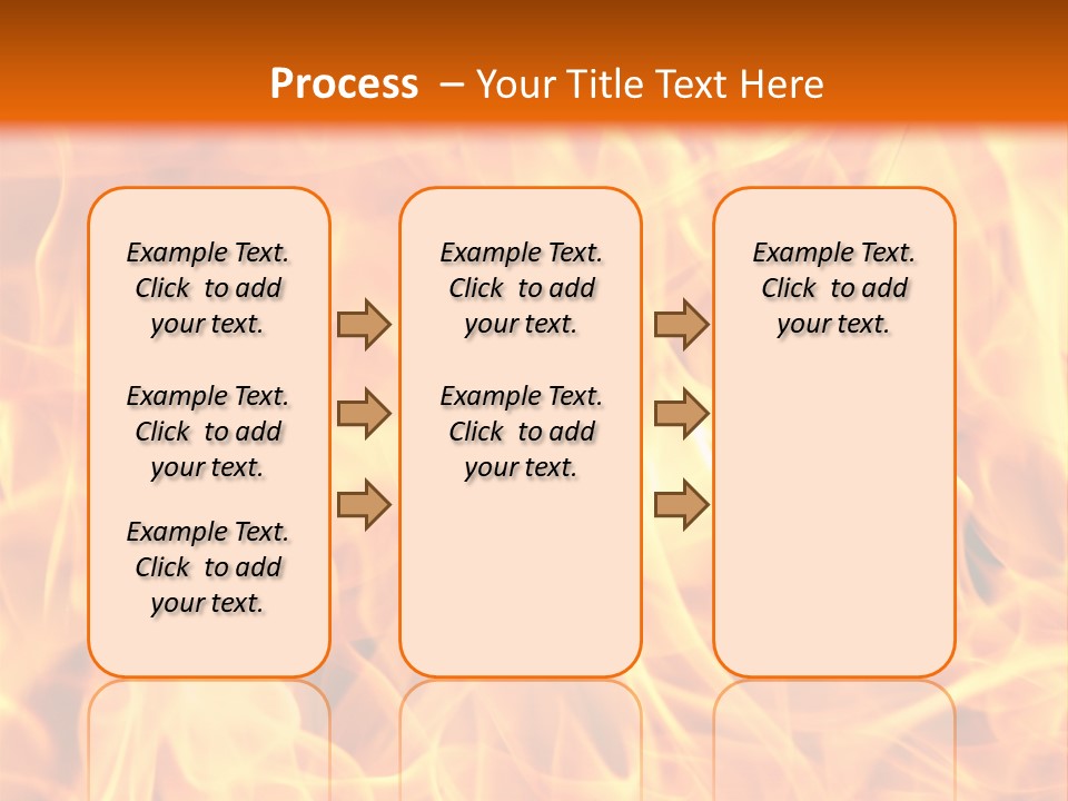 Burning Fire Close-Up, May Be Used As Background PowerPoint Template