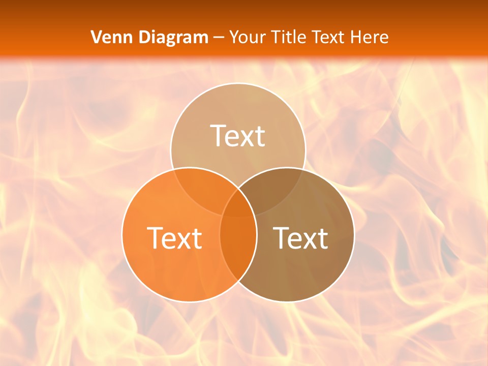 Burning Fire Close-Up, May Be Used As Background PowerPoint Template