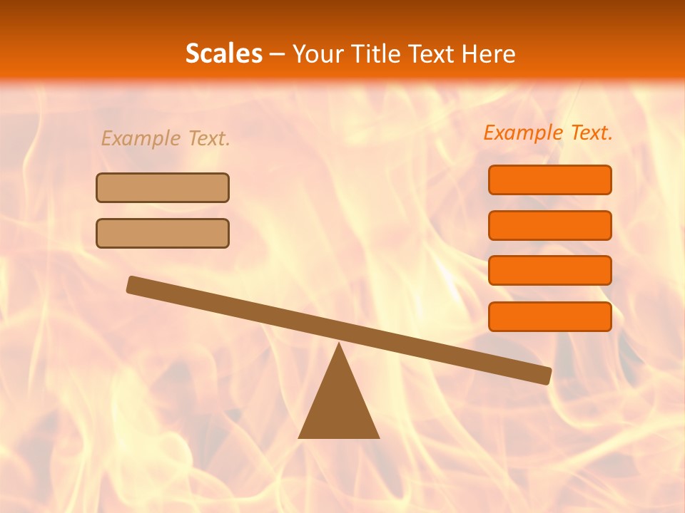Burning Fire Close-Up, May Be Used As Background PowerPoint Template