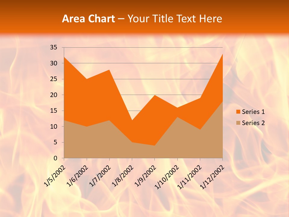 Burning Fire Close-Up, May Be Used As Background PowerPoint Template