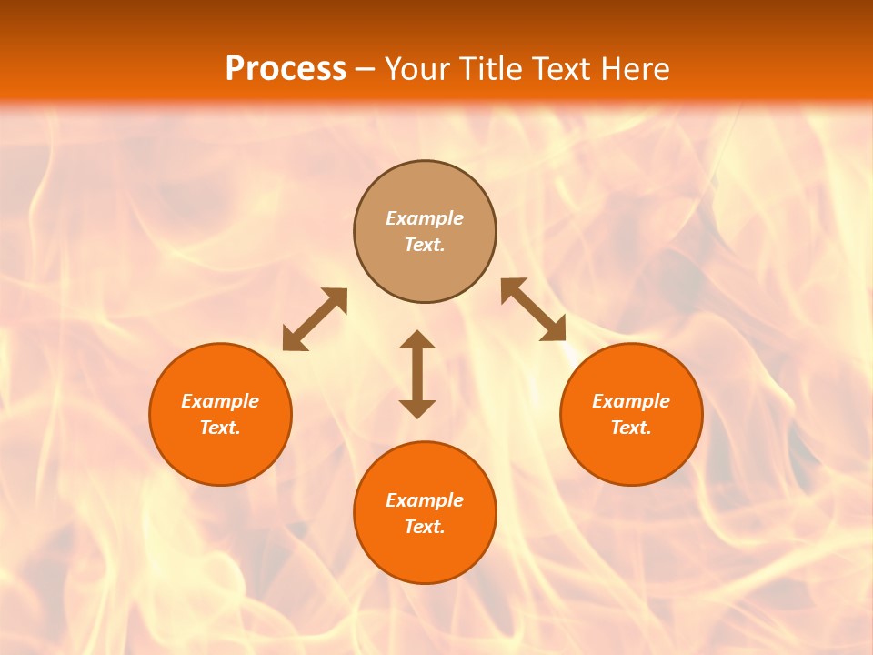 Burning Fire Close-Up, May Be Used As Background PowerPoint Template