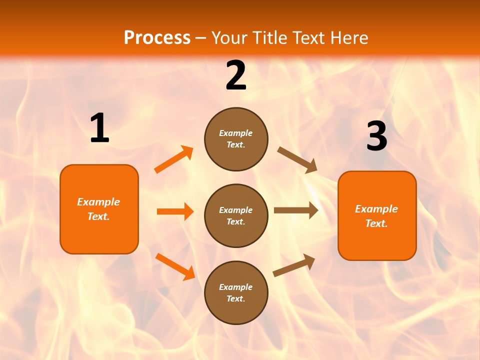 Burning Fire Close-Up, May Be Used As Background PowerPoint Template
