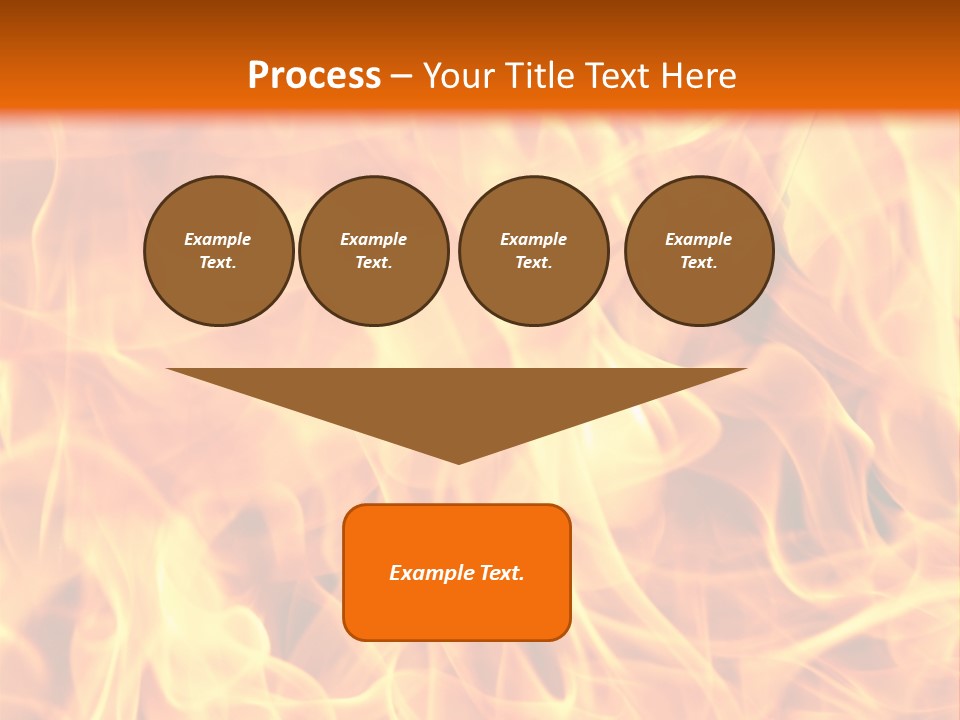 Burning Fire Close-Up, May Be Used As Background PowerPoint Template