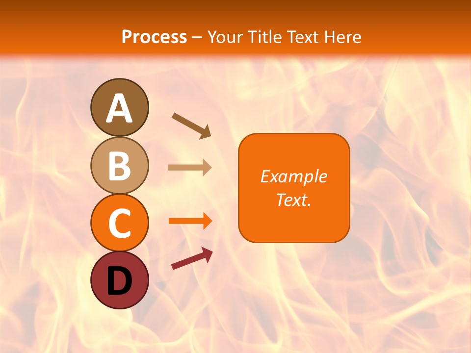 Burning Fire Close-Up, May Be Used As Background PowerPoint Template