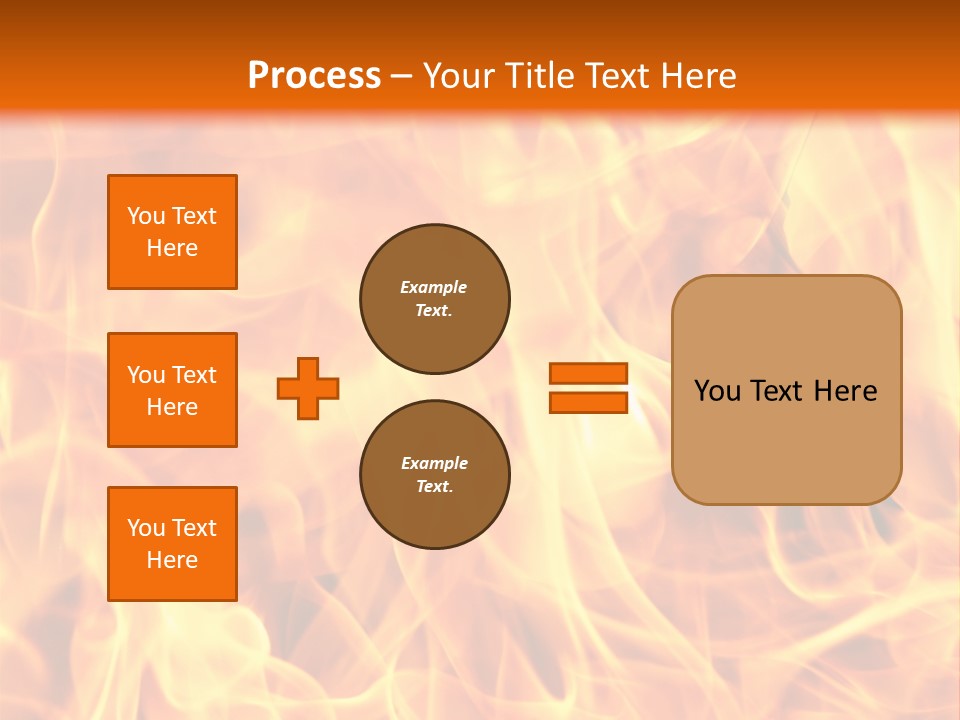 Burning Fire Close-Up, May Be Used As Background PowerPoint Template