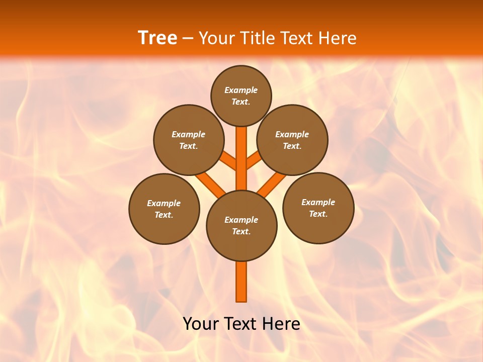 Burning Fire Close-Up, May Be Used As Background PowerPoint Template