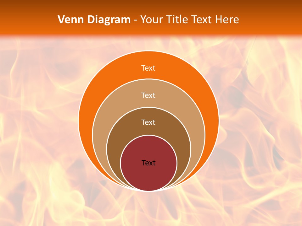Burning Fire Close-Up, May Be Used As Background PowerPoint Template