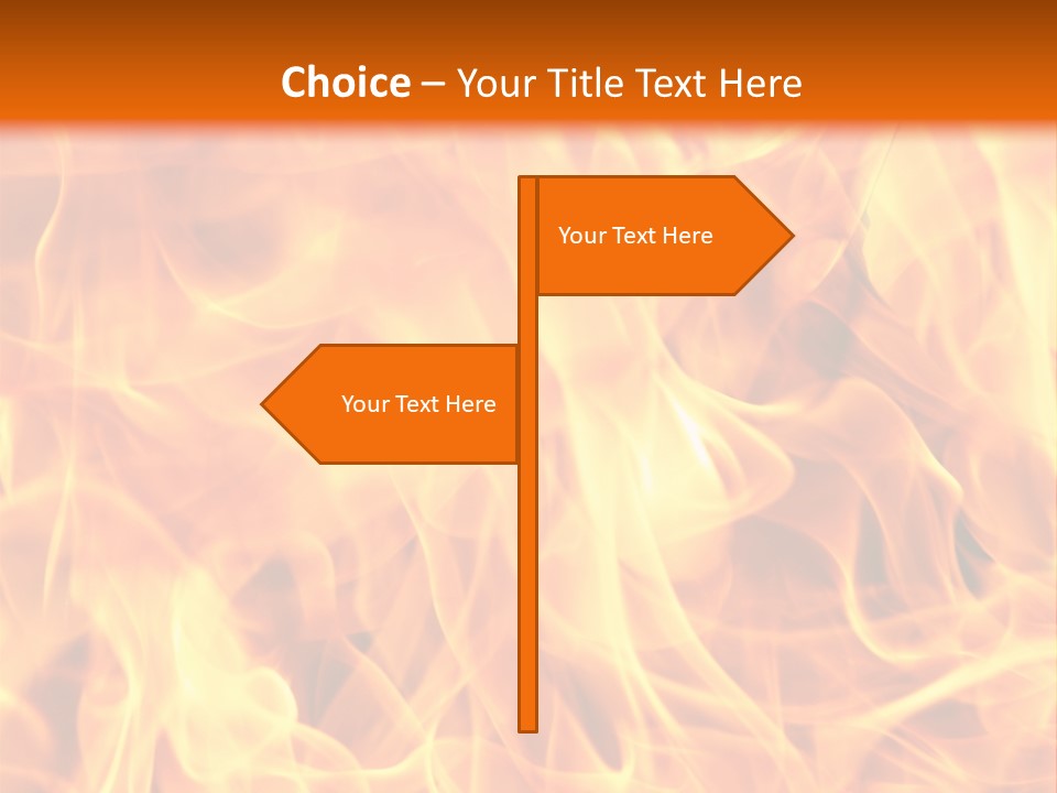 Burning Fire Close-Up, May Be Used As Background PowerPoint Template