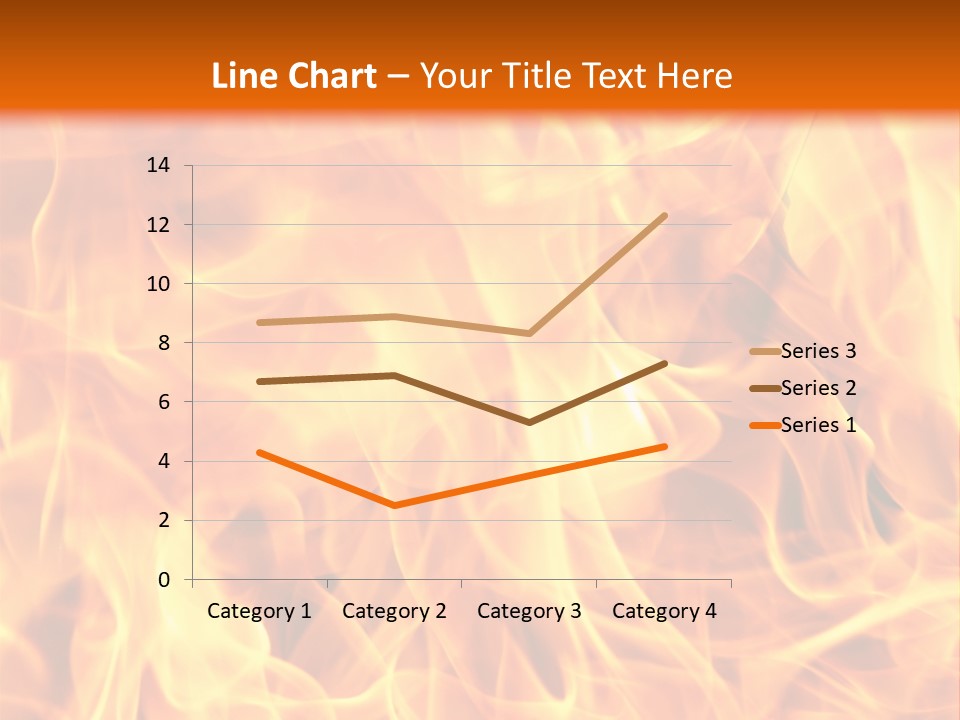 Burning Fire Close-Up, May Be Used As Background PowerPoint Template