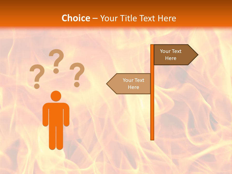 Burning Fire Close-Up, May Be Used As Background PowerPoint Template