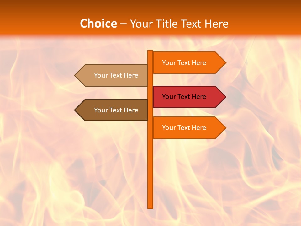 Burning Fire Close-Up, May Be Used As Background PowerPoint Template