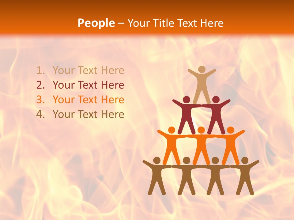 Burning Fire Close-Up, May Be Used As Background PowerPoint Template