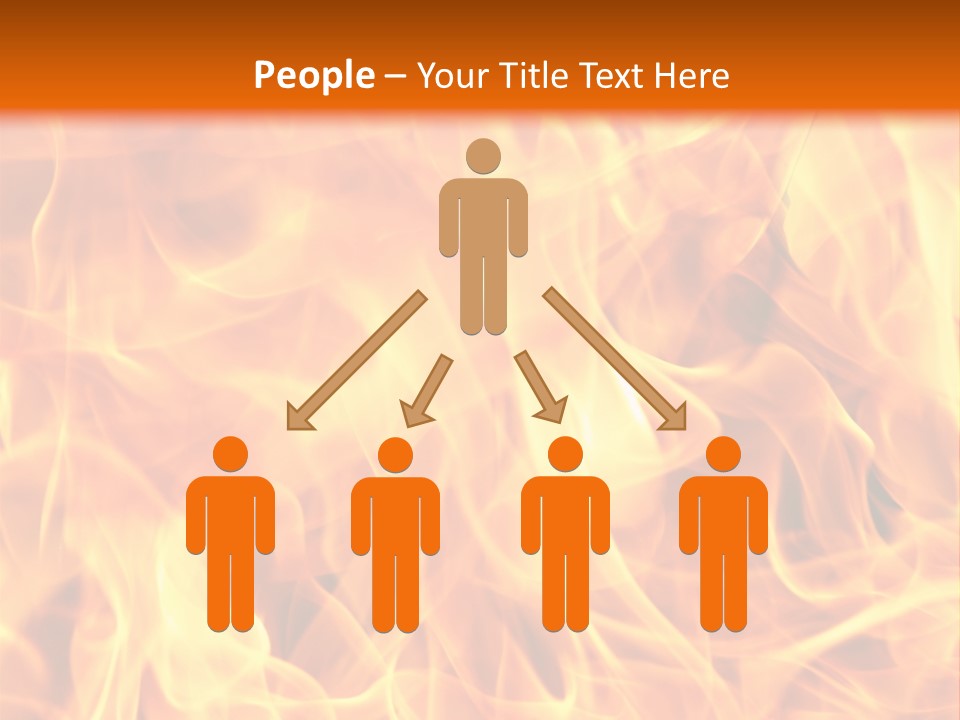 Burning Fire Close-Up, May Be Used As Background PowerPoint Template