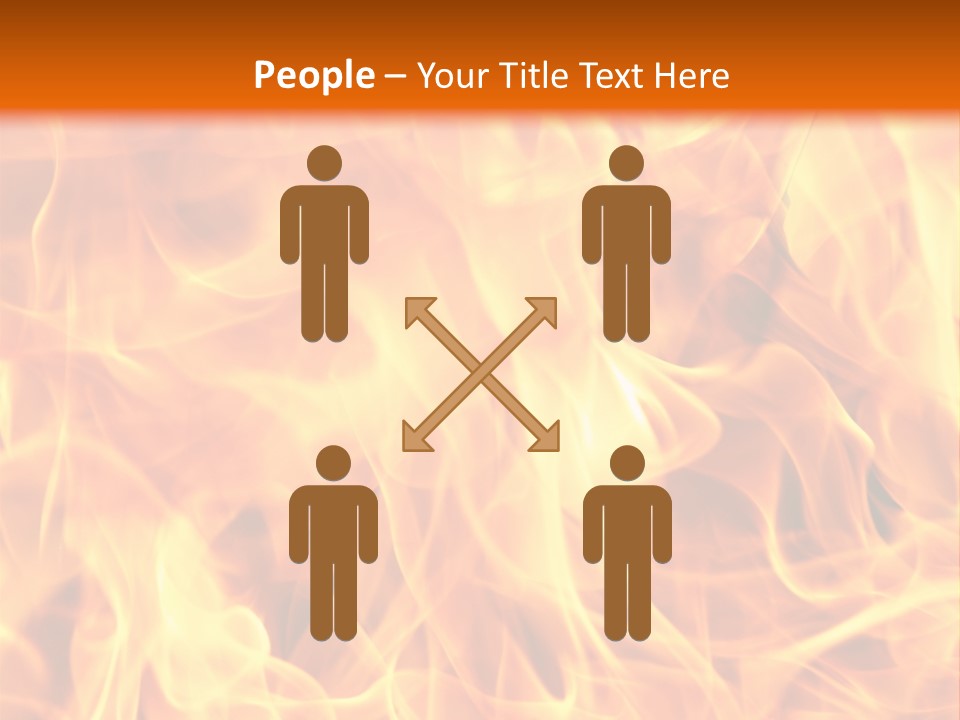 Burning Fire Close-Up, May Be Used As Background PowerPoint Template