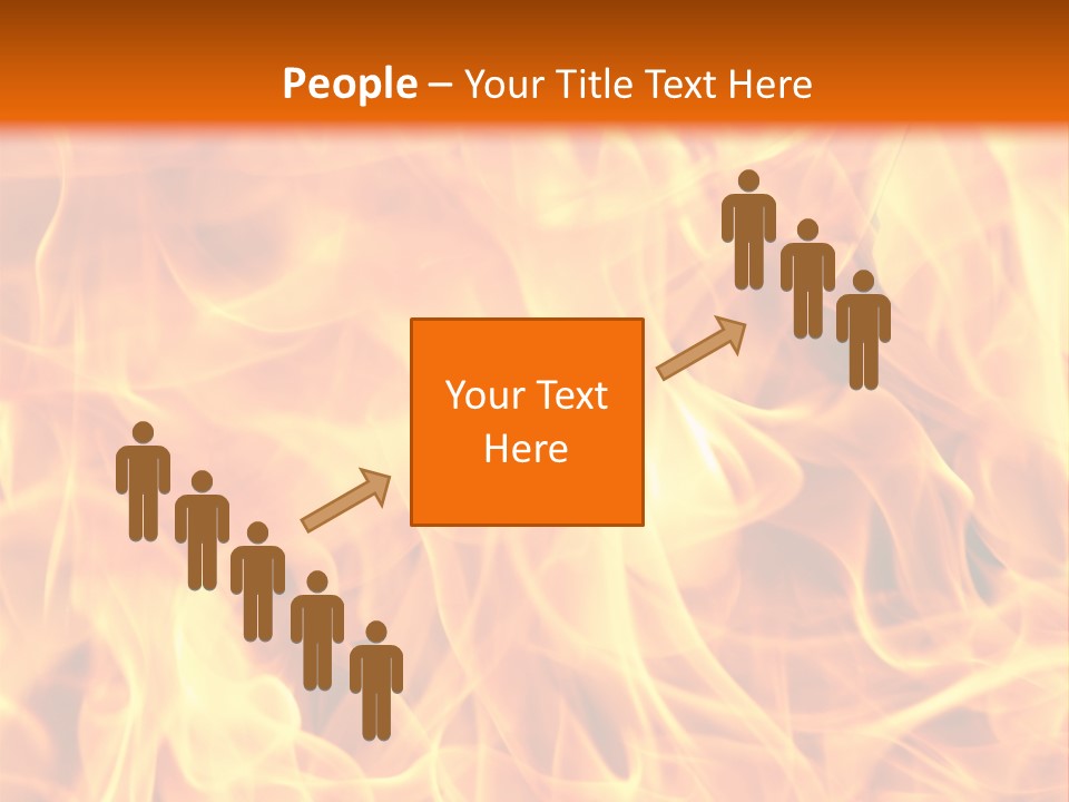 Burning Fire Close-Up, May Be Used As Background PowerPoint Template