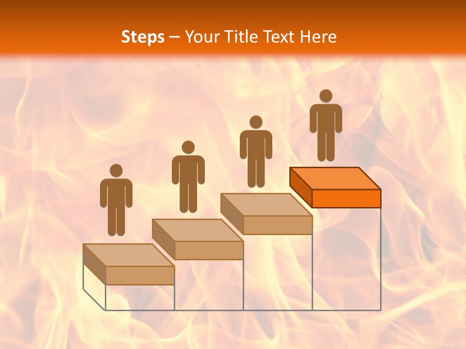 Burning Fire Close-Up, May Be Used As Background PowerPoint Template