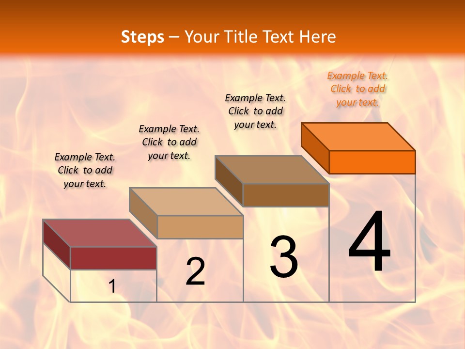 Burning Fire Close-Up, May Be Used As Background PowerPoint Template