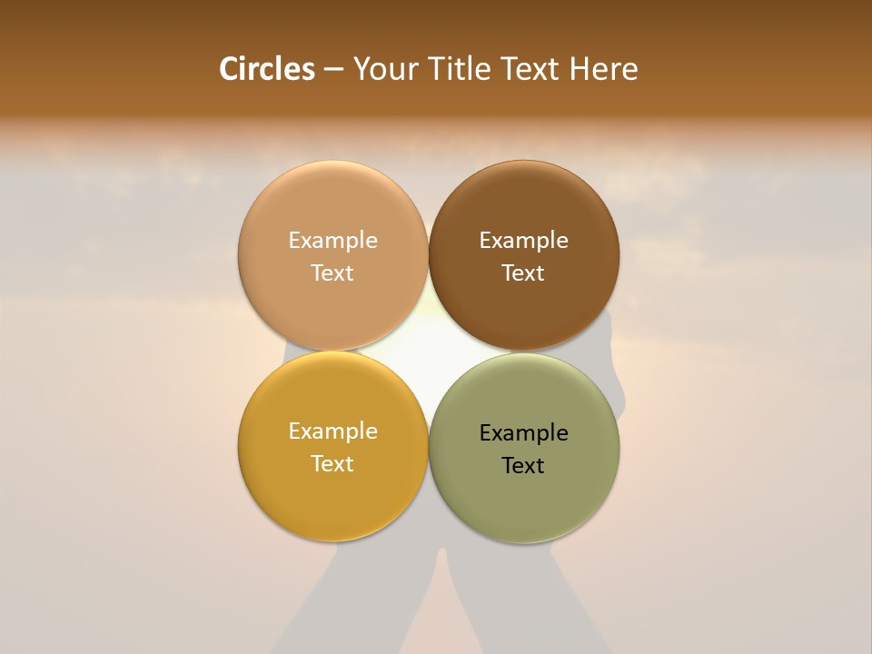 Hands Holding The Sun At Dawn PowerPoint Template