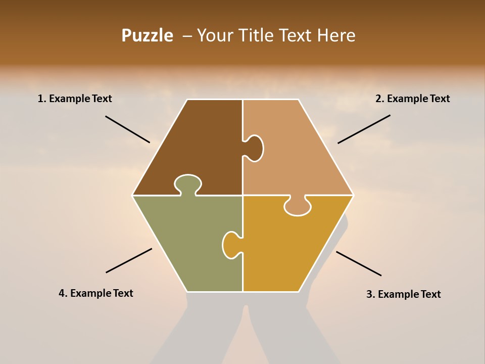 Hands Holding The Sun At Dawn PowerPoint Template