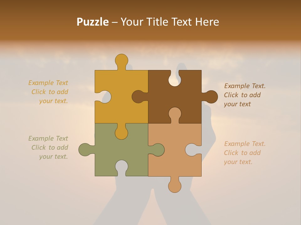 Hands Holding The Sun At Dawn PowerPoint Template