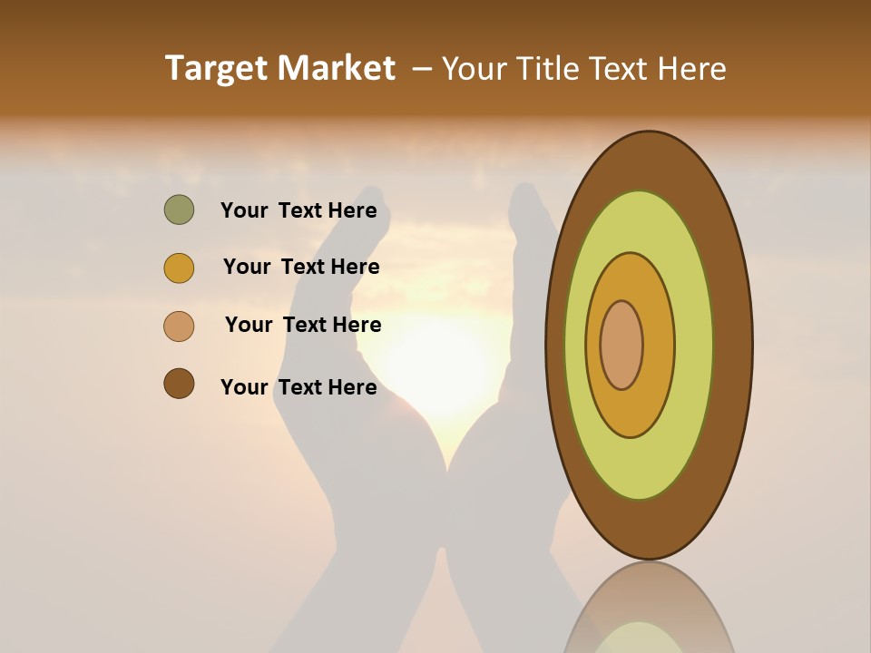 Hands Holding The Sun At Dawn PowerPoint Template