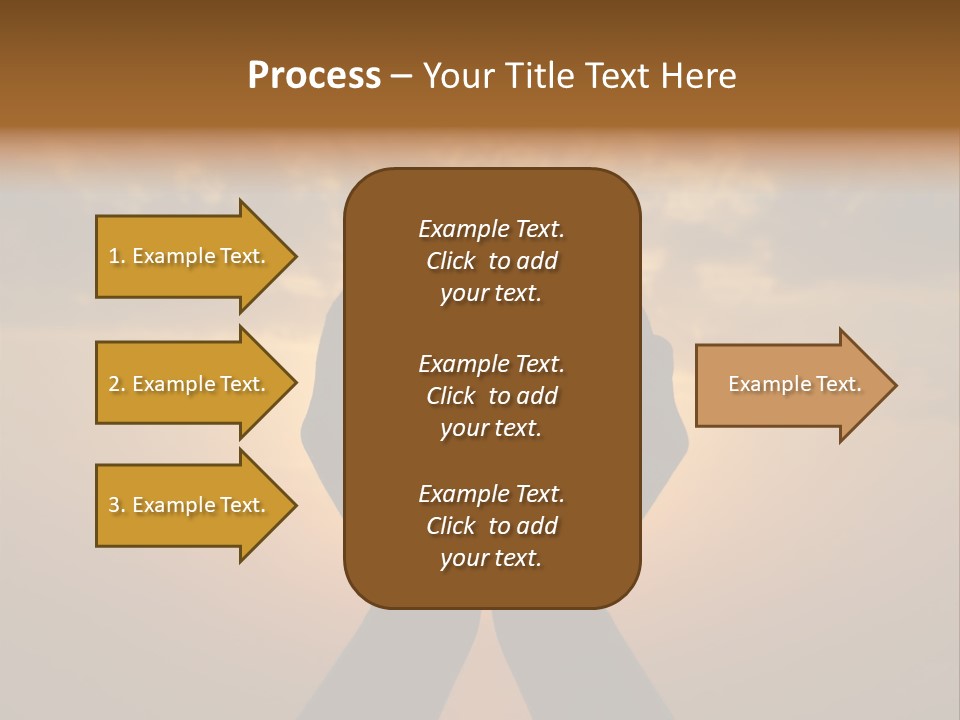 Hands Holding The Sun At Dawn PowerPoint Template