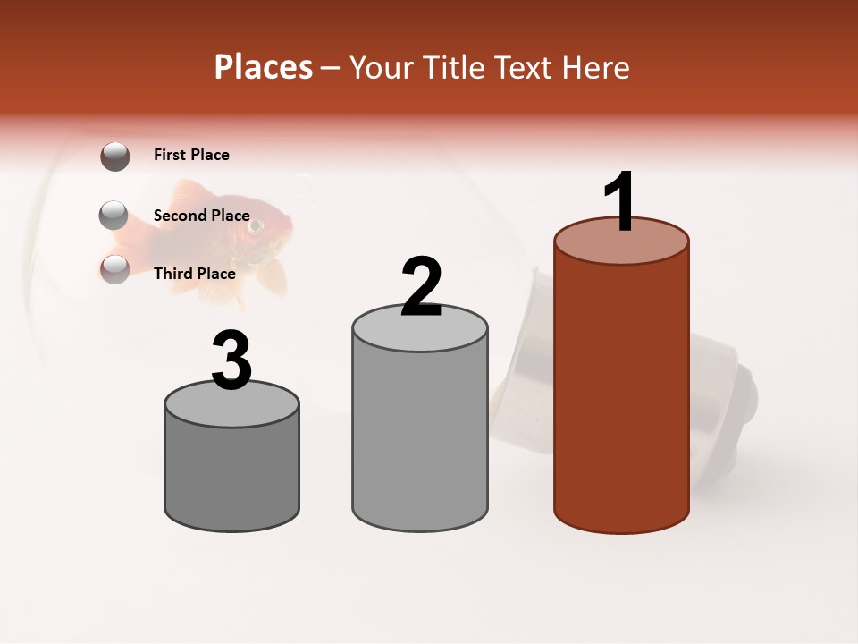 Goldfish Trapped Inside A Lightbulb Blowing Bubbles PowerPoint Template