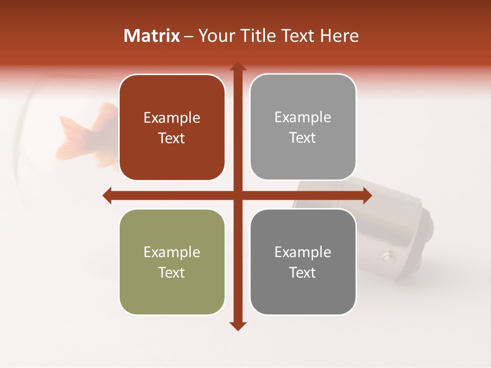 Goldfish Trapped Inside A Lightbulb Blowing Bubbles PowerPoint Template