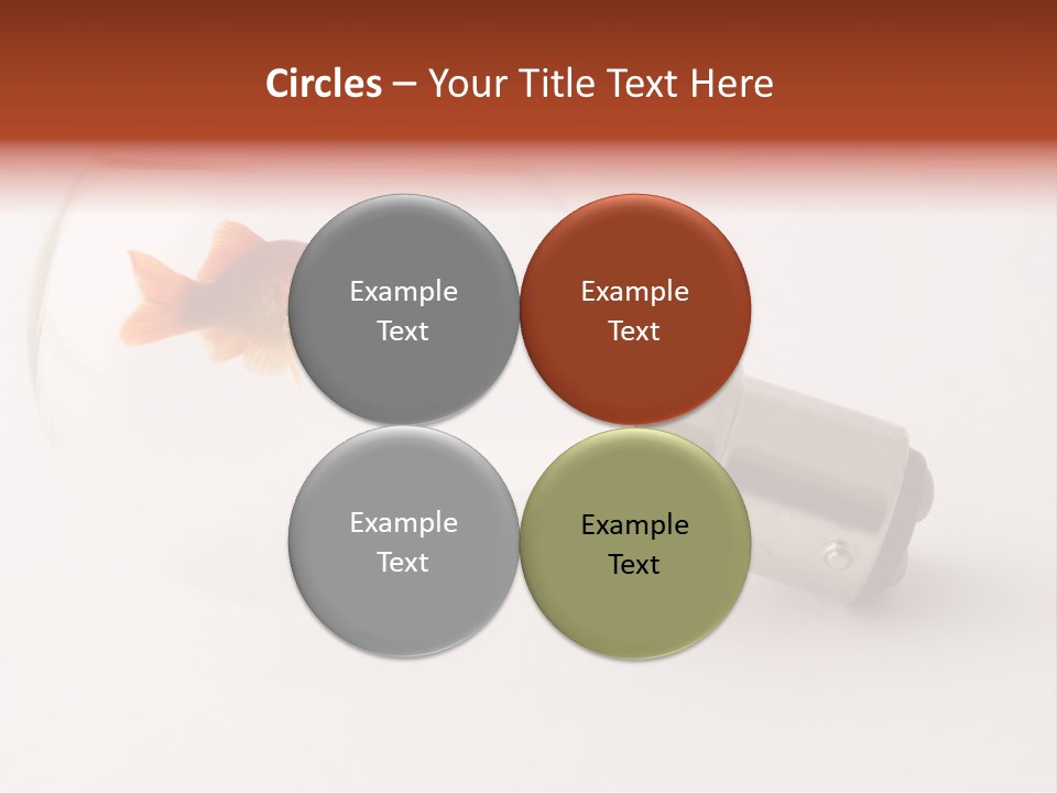 Goldfish Trapped Inside A Lightbulb Blowing Bubbles PowerPoint Template