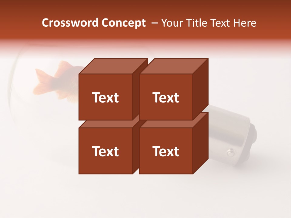 Goldfish Trapped Inside A Lightbulb Blowing Bubbles PowerPoint Template