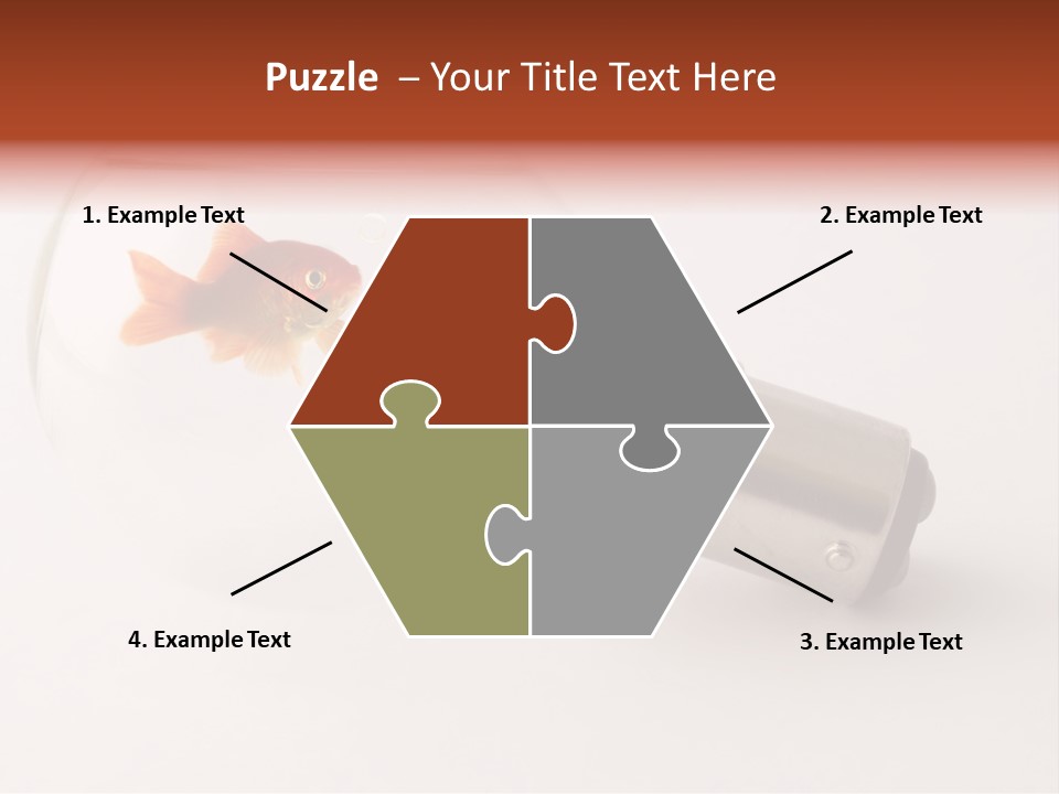 Goldfish Trapped Inside A Lightbulb Blowing Bubbles PowerPoint Template