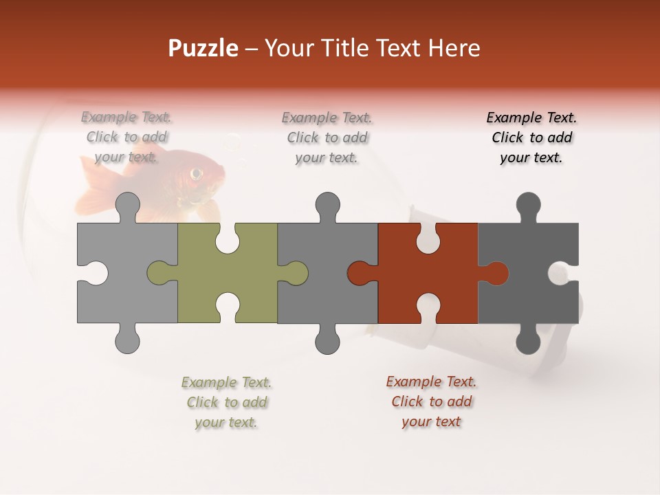 Goldfish Trapped Inside A Lightbulb Blowing Bubbles PowerPoint Template