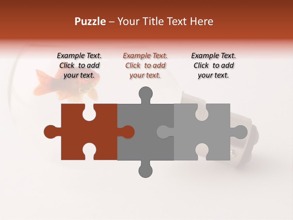 Goldfish Trapped Inside A Lightbulb Blowing Bubbles PowerPoint Template