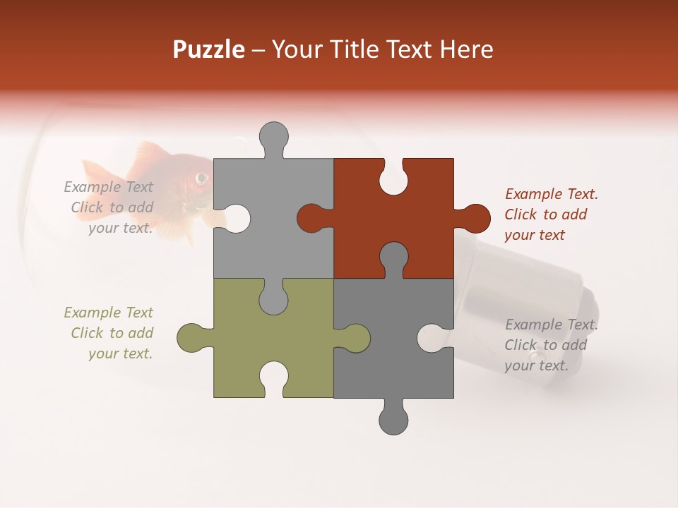 Goldfish Trapped Inside A Lightbulb Blowing Bubbles PowerPoint Template