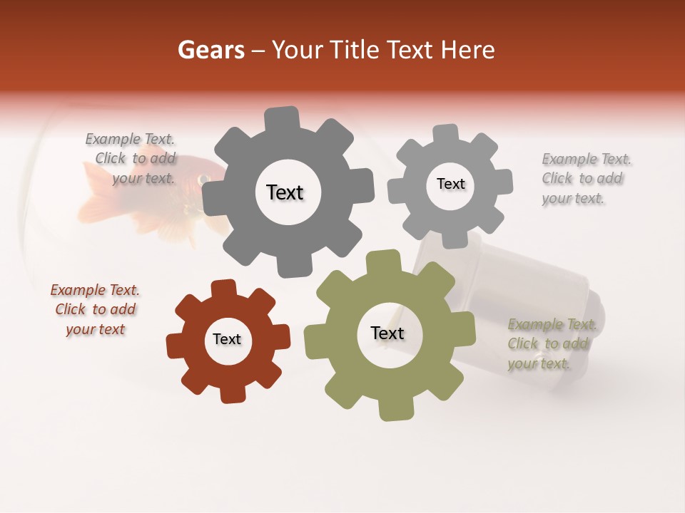 Goldfish Trapped Inside A Lightbulb Blowing Bubbles PowerPoint Template