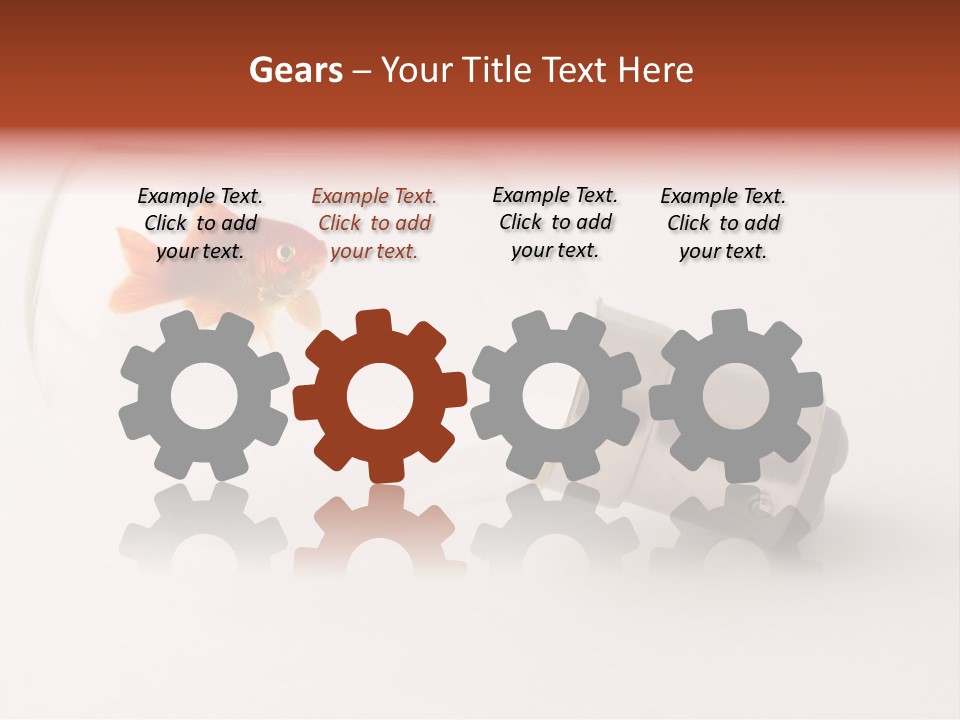 Goldfish Trapped Inside A Lightbulb Blowing Bubbles PowerPoint Template