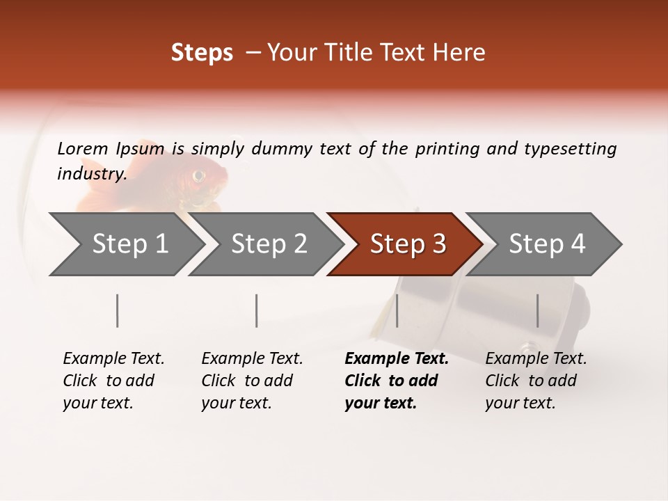 Goldfish Trapped Inside A Lightbulb Blowing Bubbles PowerPoint Template