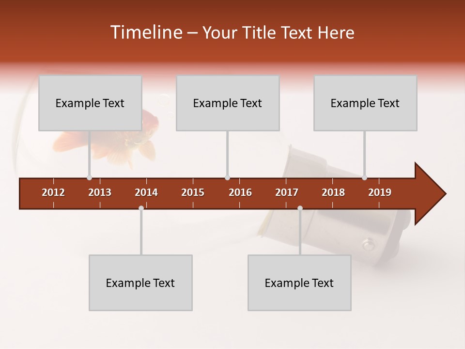 Goldfish Trapped Inside A Lightbulb Blowing Bubbles PowerPoint Template