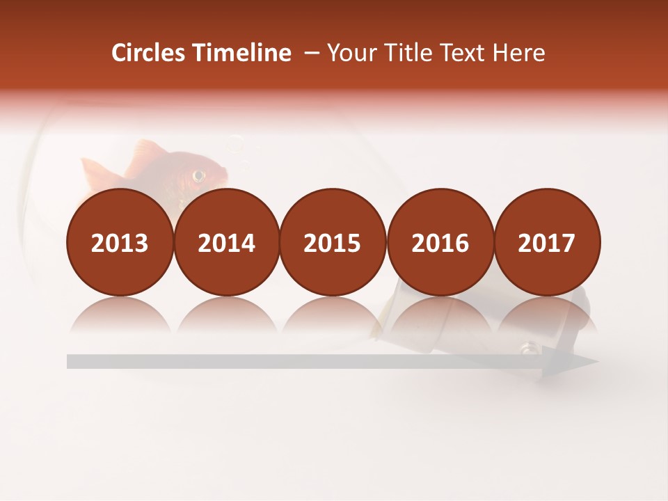 Goldfish Trapped Inside A Lightbulb Blowing Bubbles PowerPoint Template