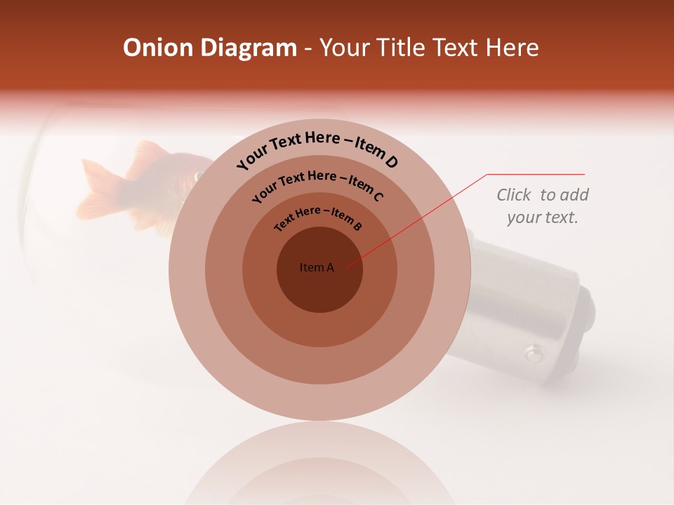 Goldfish Trapped Inside A Lightbulb Blowing Bubbles PowerPoint Template