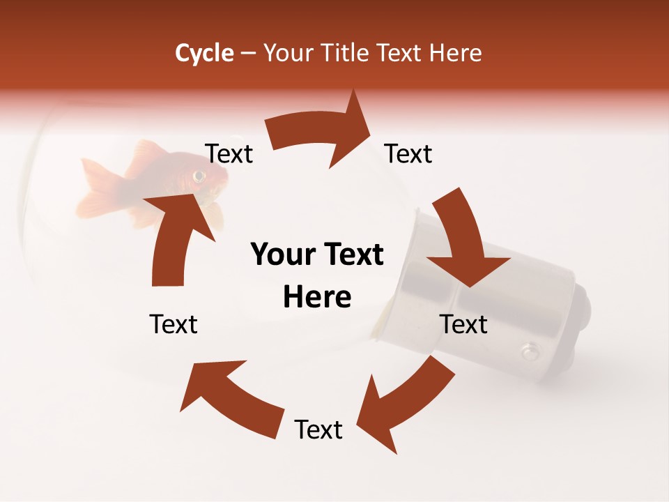 Goldfish Trapped Inside A Lightbulb Blowing Bubbles PowerPoint Template