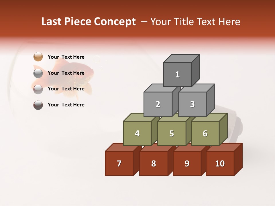 Goldfish Trapped Inside A Lightbulb Blowing Bubbles PowerPoint Template