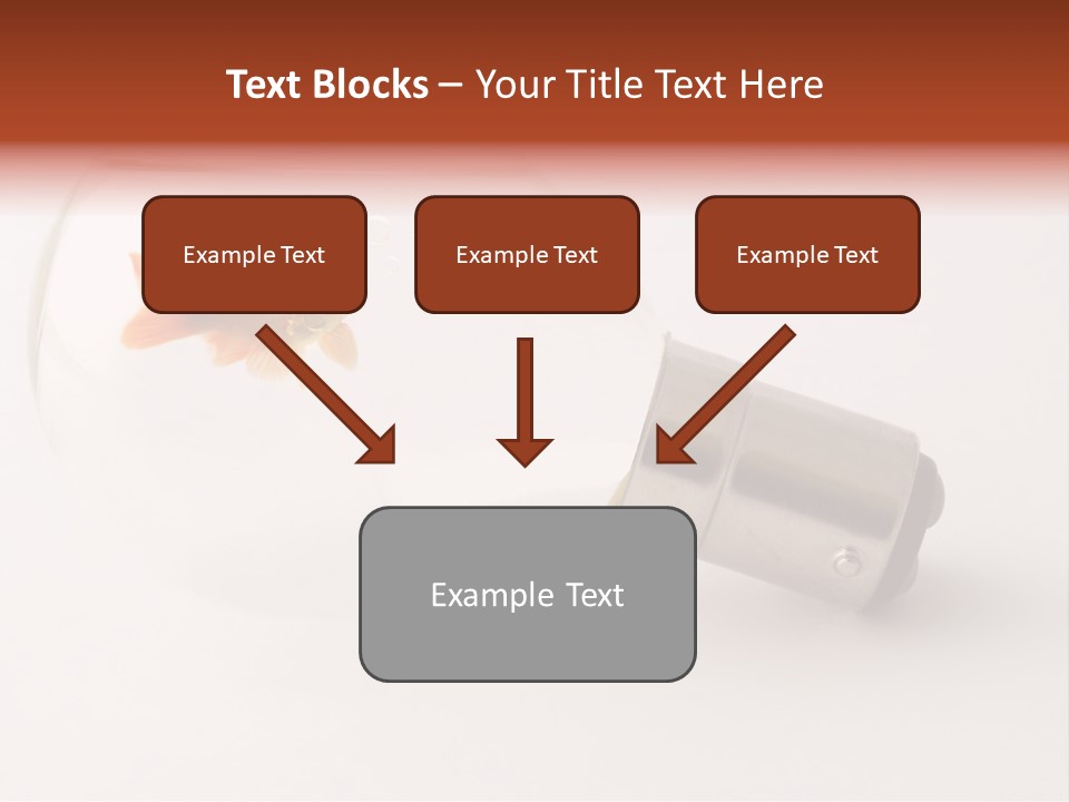 Goldfish Trapped Inside A Lightbulb Blowing Bubbles PowerPoint Template