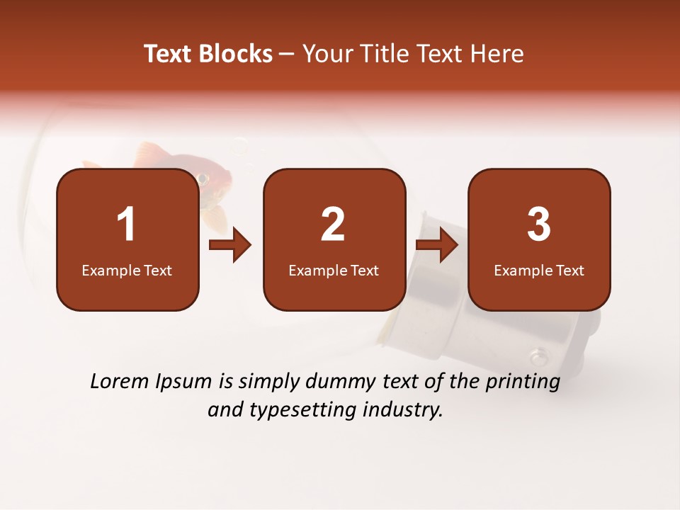 Goldfish Trapped Inside A Lightbulb Blowing Bubbles PowerPoint Template