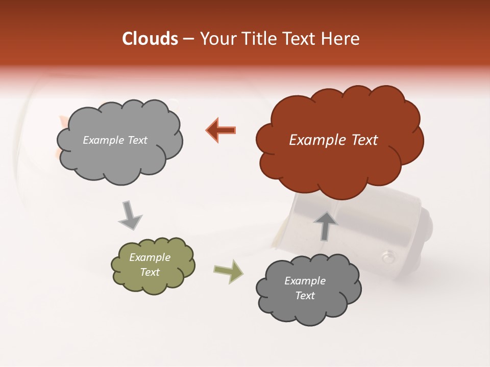 Goldfish Trapped Inside A Lightbulb Blowing Bubbles PowerPoint Template